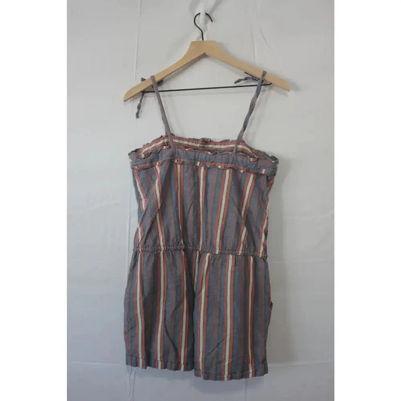 Cooperative by Urban Outfitters M Striped Linen Blend Romper - Picture 4 of 10